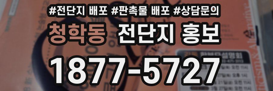 청학동 전단지 홍보