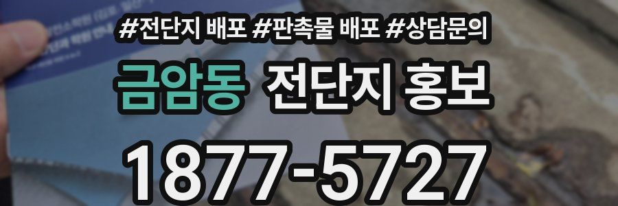 금암동 전단지 홍보