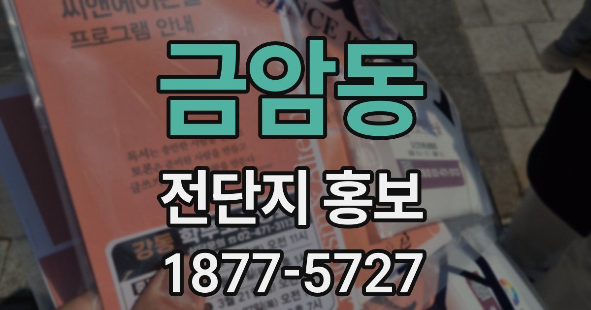 금암동 전단지 홍보