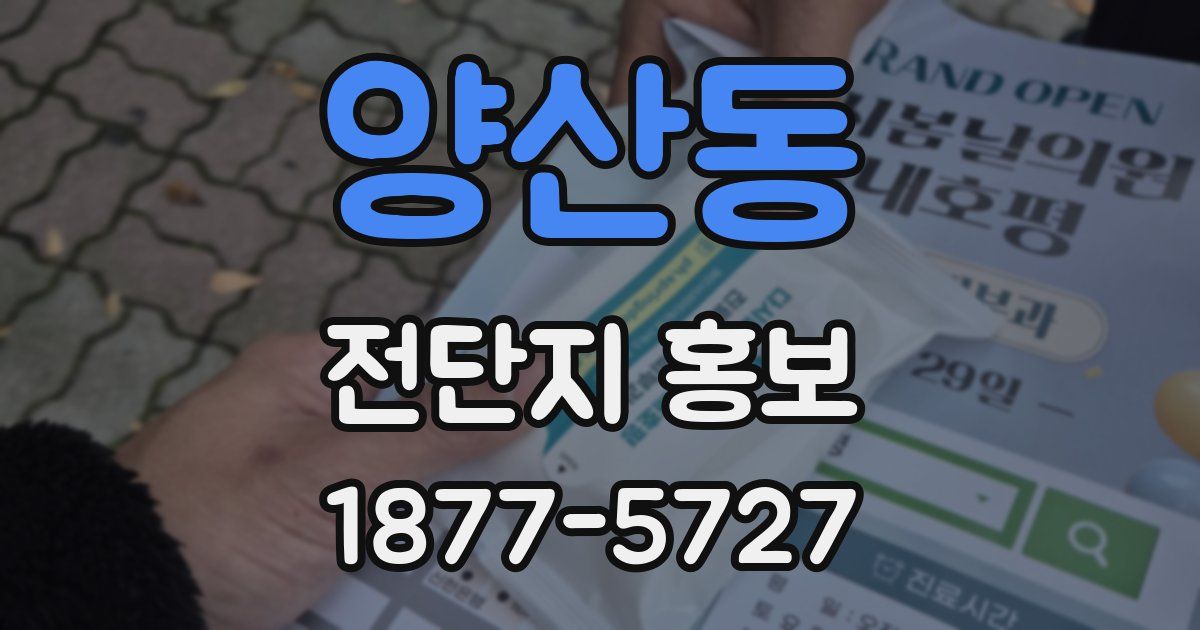양산동 전단지 홍보