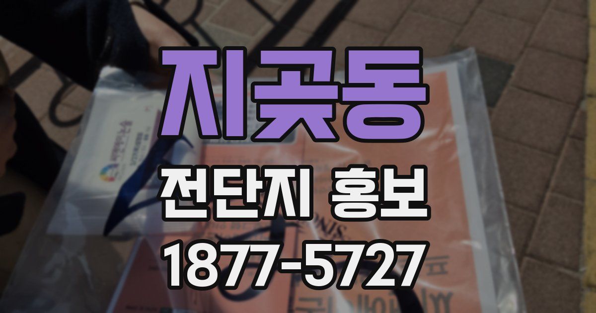 지곶동 전단지 홍보