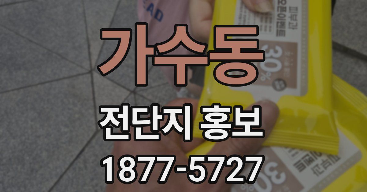 가수동 전단지 홍보