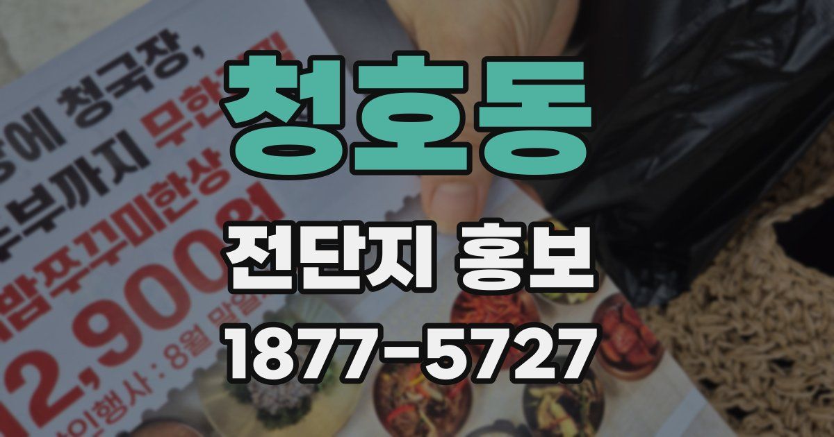 청호동 전단지 홍보