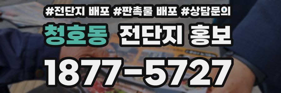 청호동 전단지 홍보