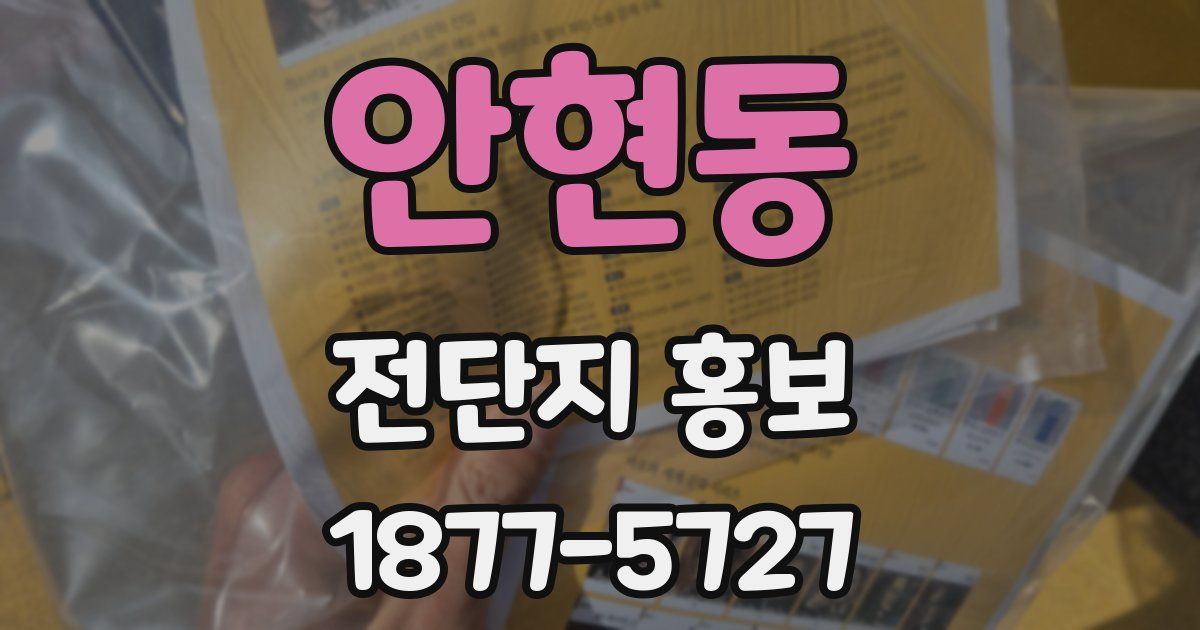 안현동 전단지 홍보