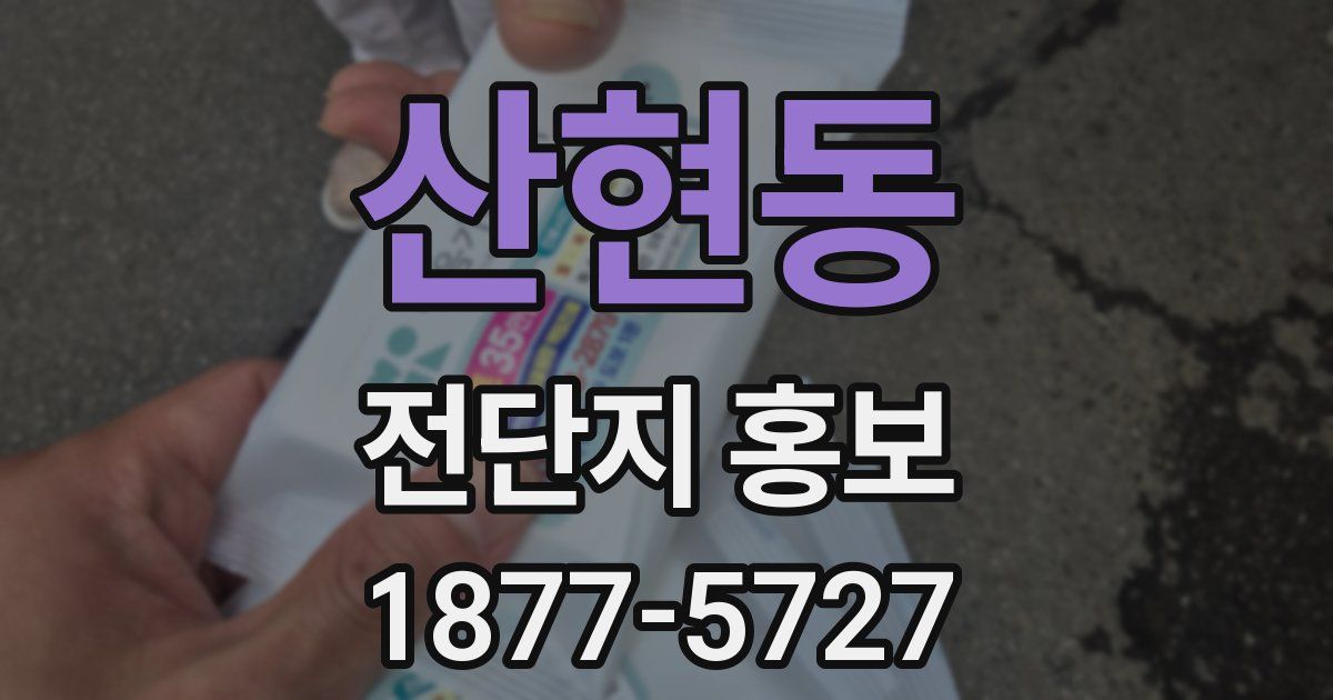 산현동 전단지 홍보