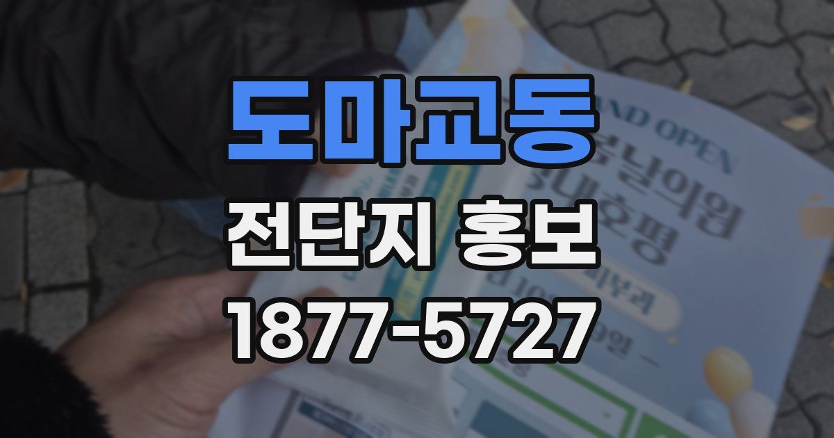 도마교동 전단지 홍보