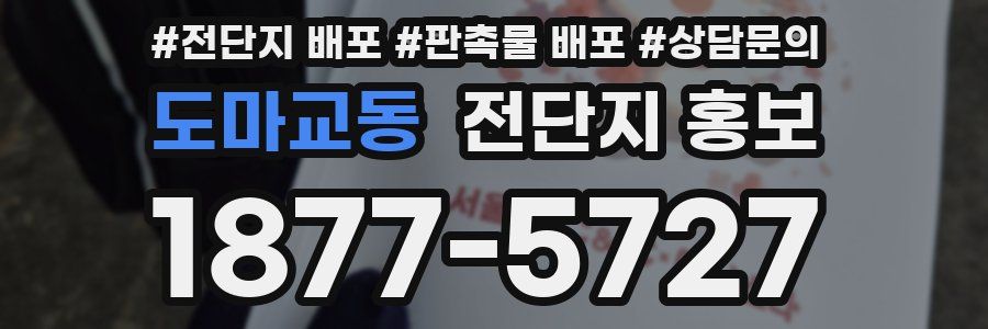 도마교동 전단지 홍보