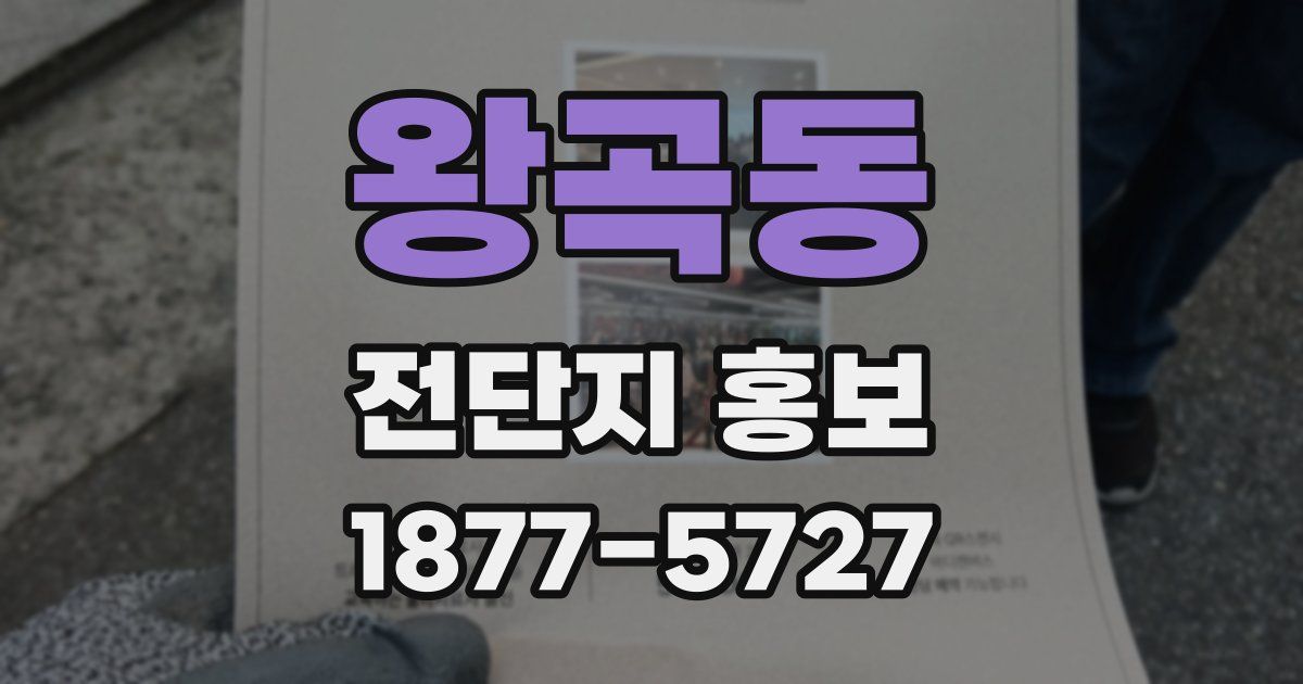 왕곡동 전단지 홍보