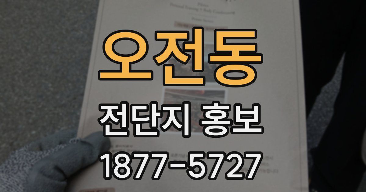 오전동 전단지 홍보