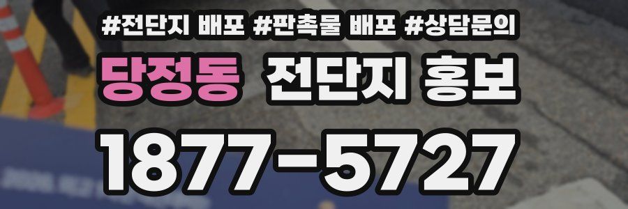 당정동 전단지 홍보