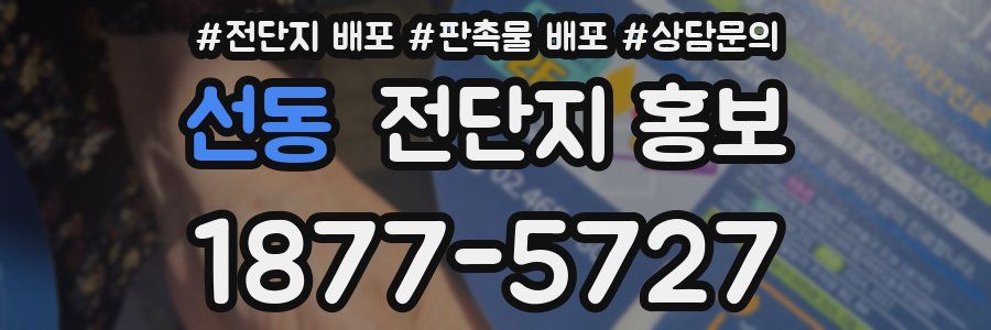 선동 전단지 홍보