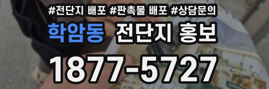 학암동 전단지 홍보