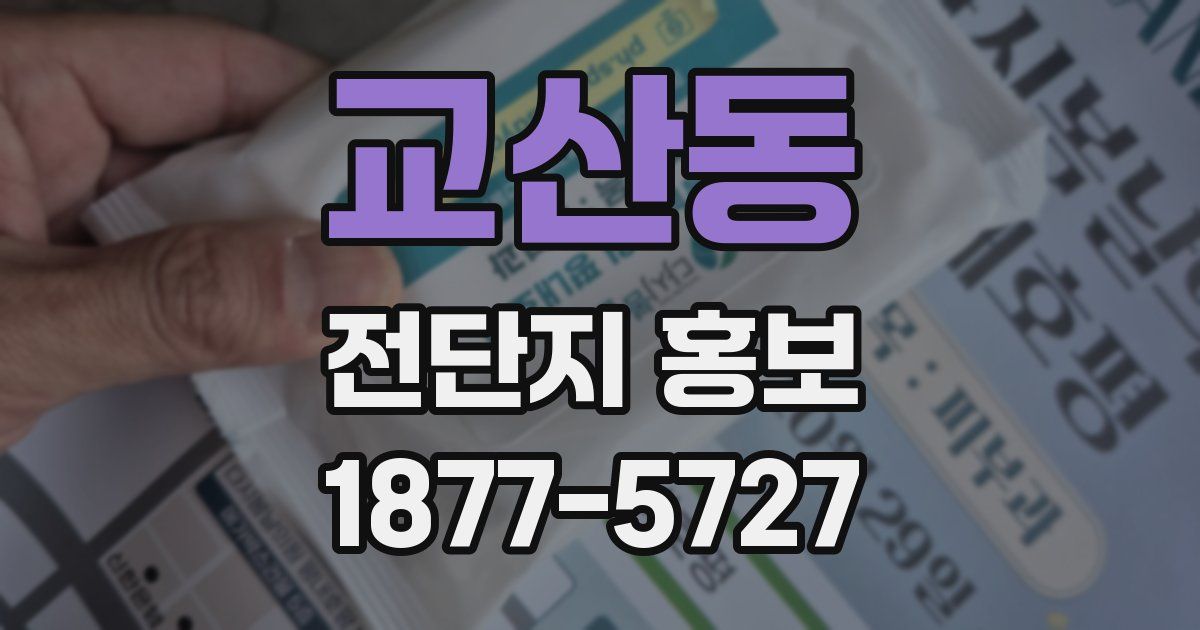 교산동 전단지 홍보