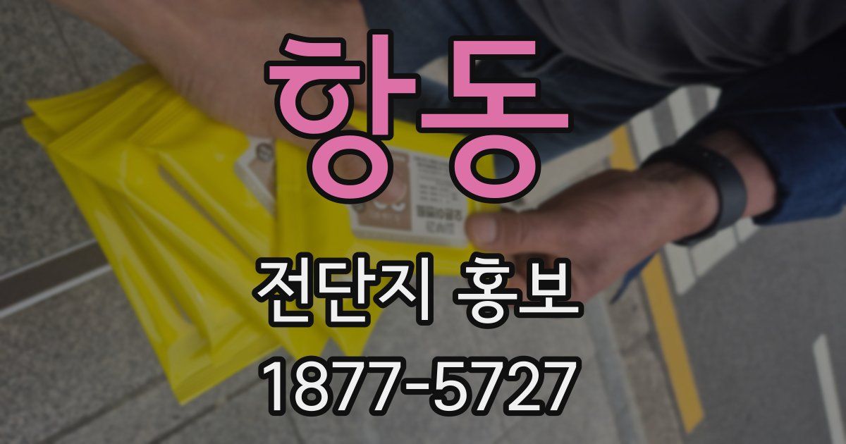 항동 전단지 홍보