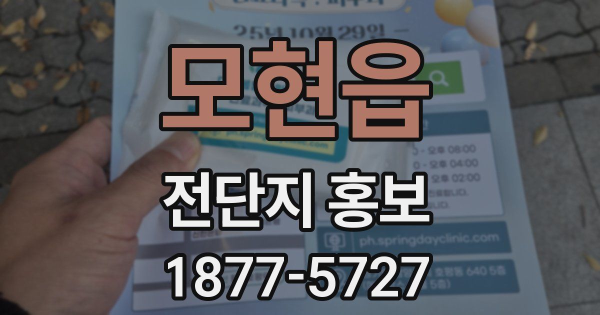 모현읍 전단지 홍보