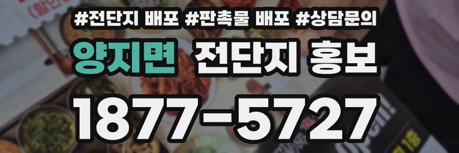 양지면 전단지 홍보