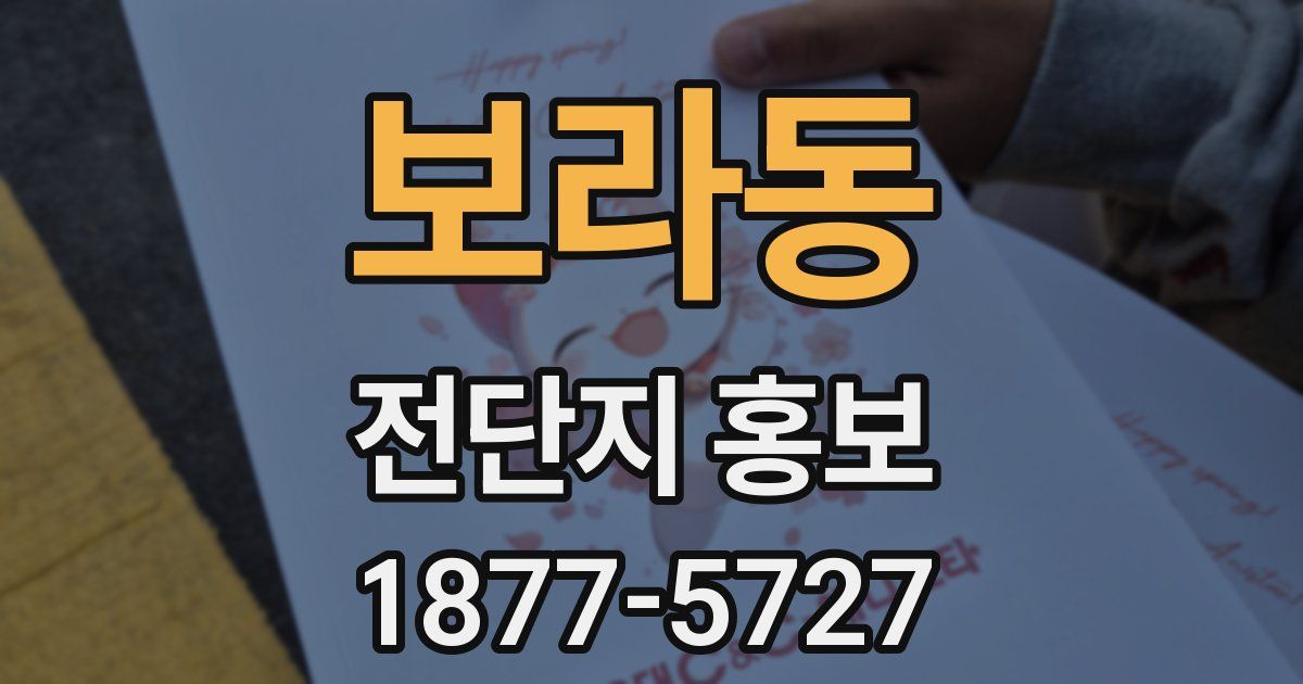 보라동 전단지 홍보