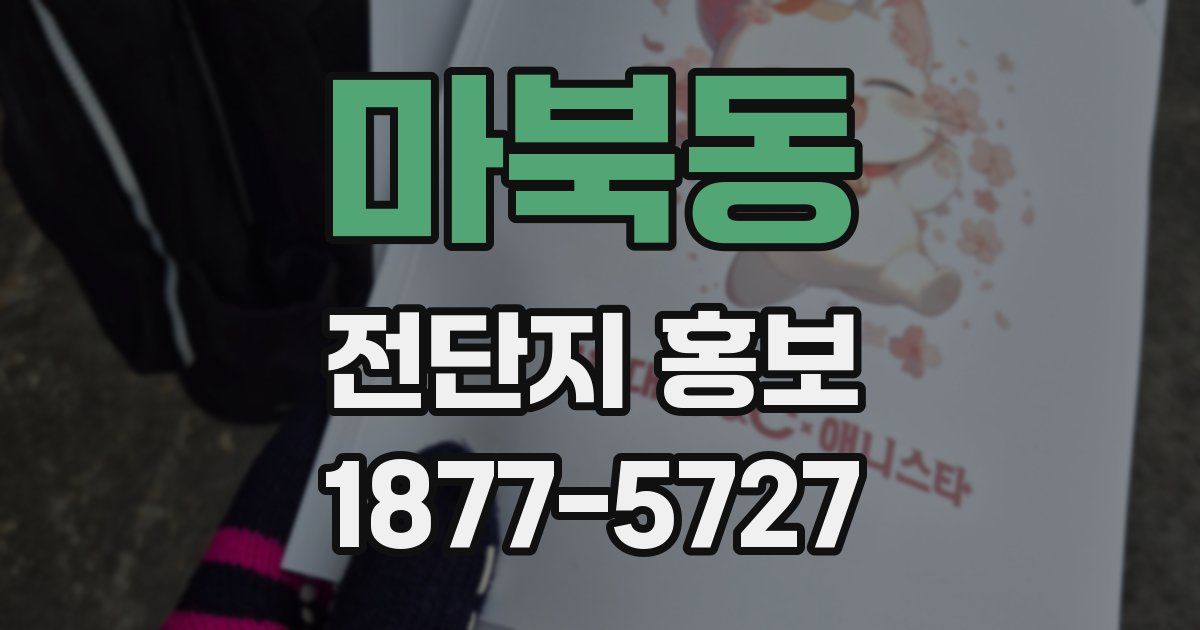 마북동 전단지 홍보