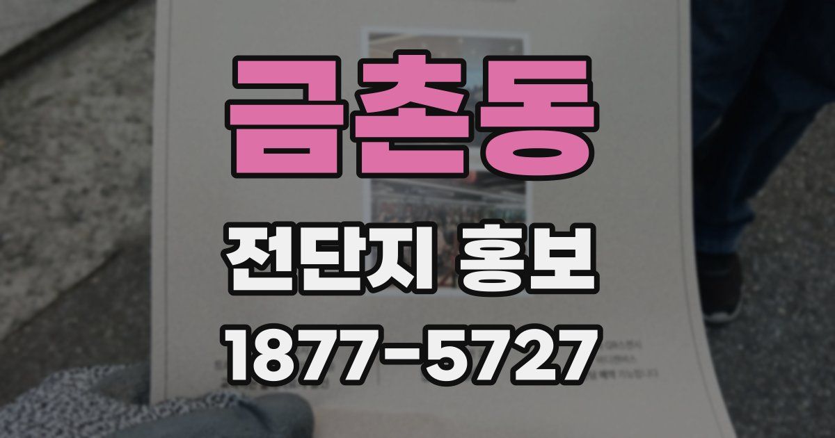 금촌동 전단지 홍보