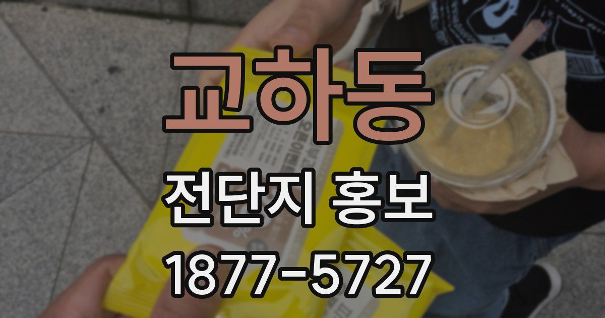 교하동 전단지 홍보