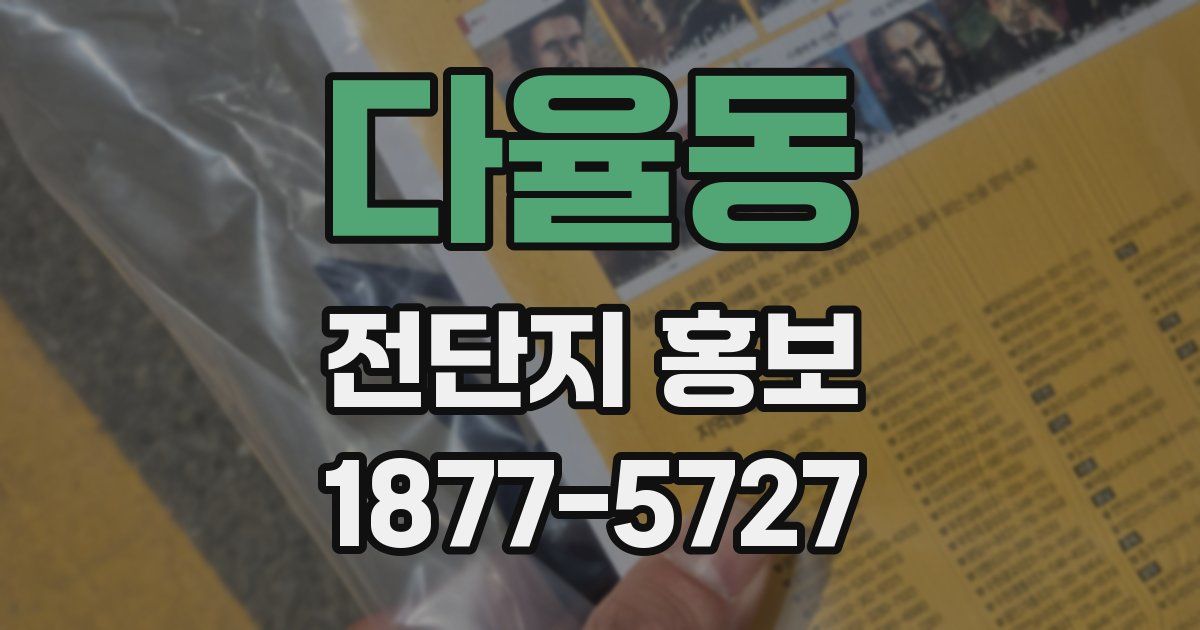 다율동 전단지 홍보