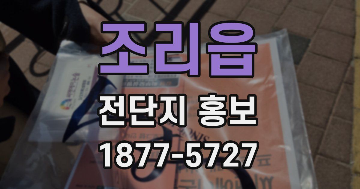 조리읍 전단지 홍보