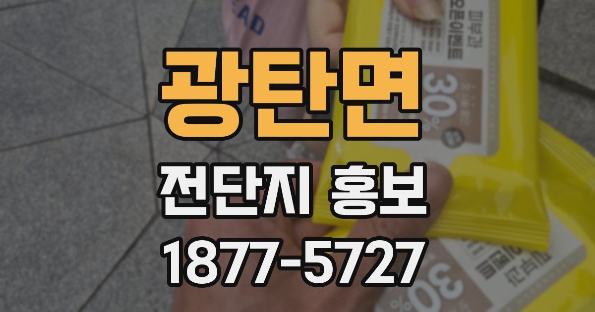 광탄면 전단지 홍보