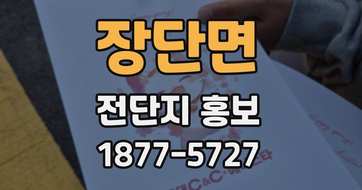 장단면 전단지 홍보