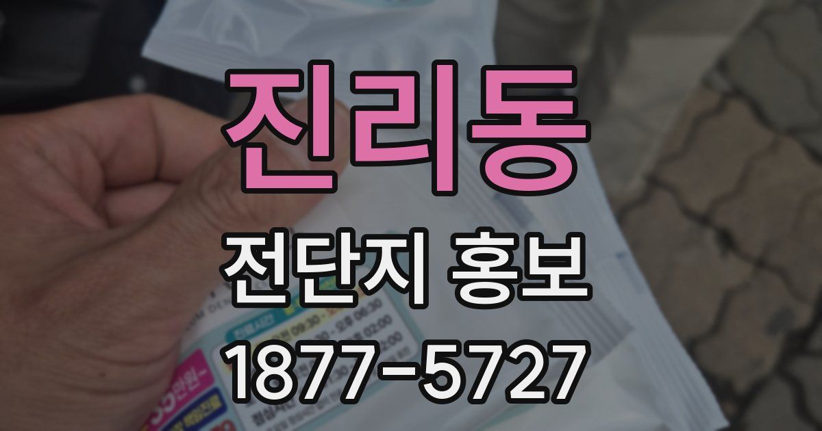 진리동 전단지 홍보