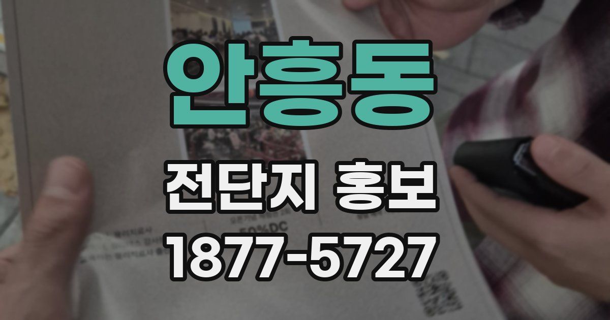 안흥동 전단지 홍보