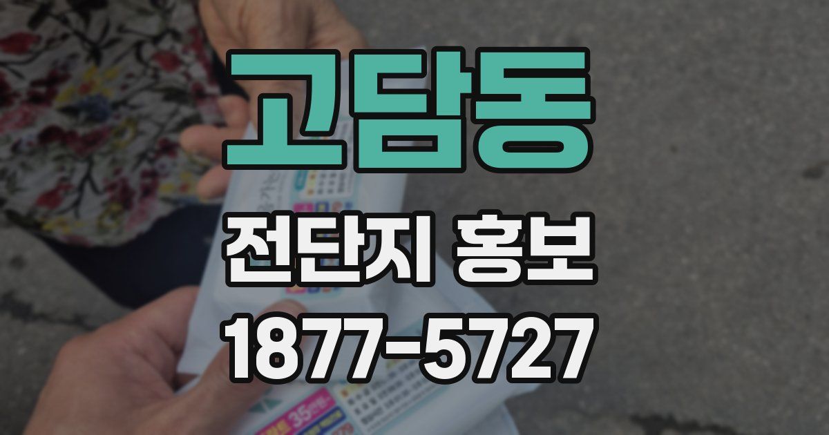 고담동 전단지 홍보