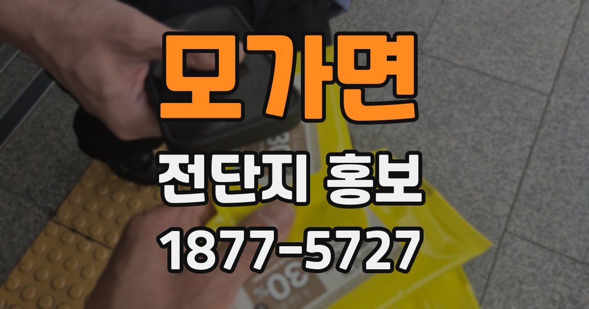 모가면 전단지 홍보