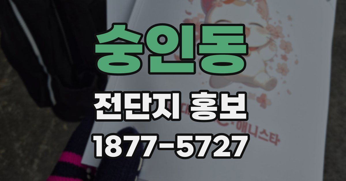 숭인동 전단지 홍보