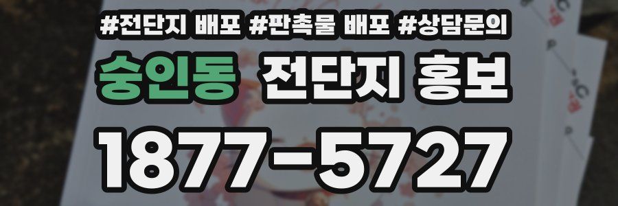 숭인동 전단지 홍보