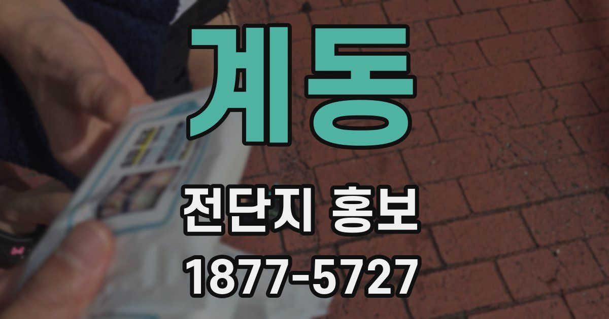 계동 전단지 홍보