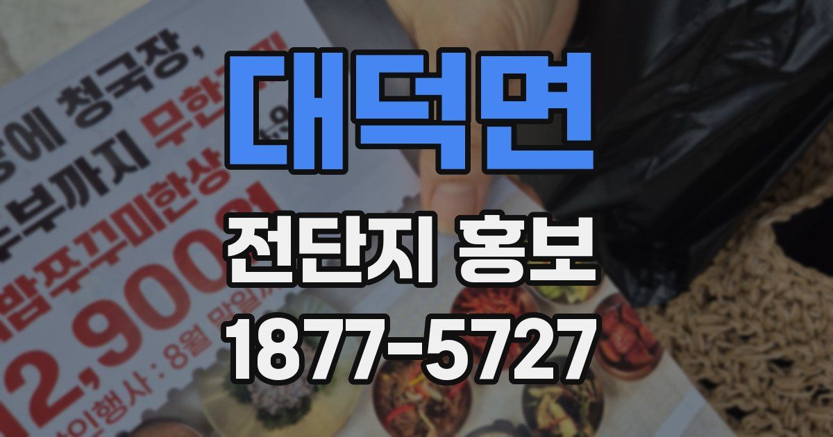 대덕면 전단지 홍보