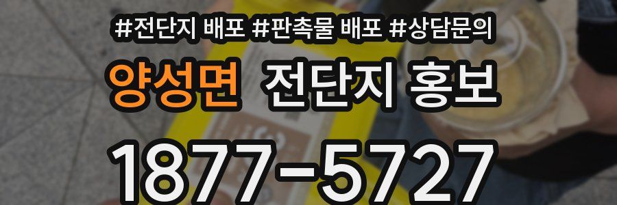 양성면 전단지 홍보