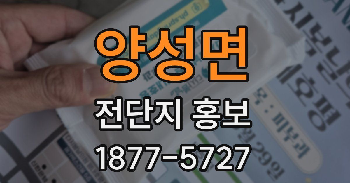 양성면 전단지 홍보