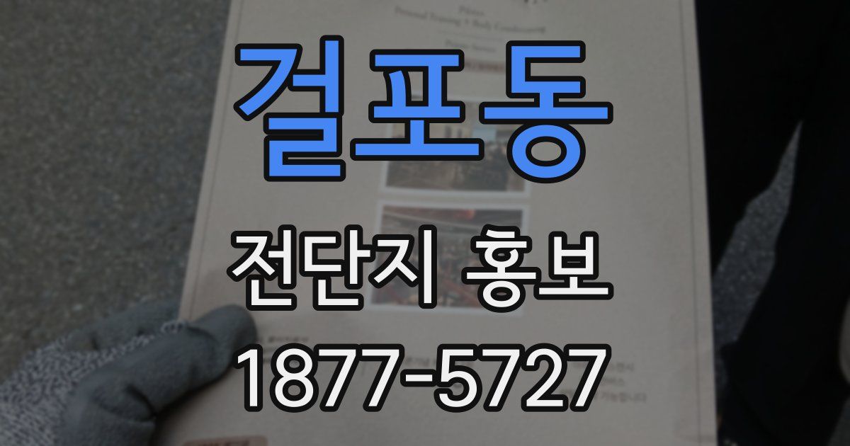 걸포동 전단지 홍보