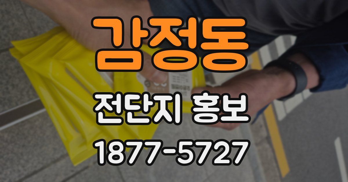 감정동 전단지 홍보