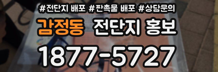 감정동 전단지 홍보