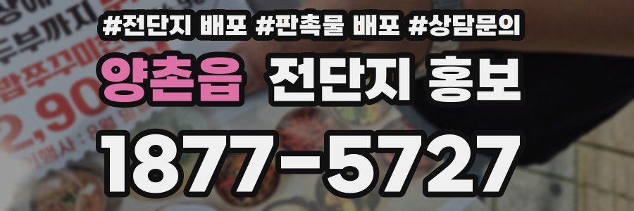 양촌읍 전단지 홍보