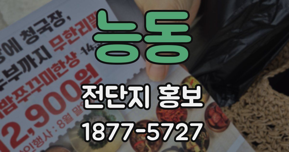 능동 전단지 홍보