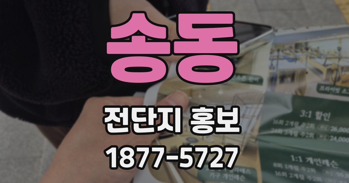 송동 전단지 홍보
