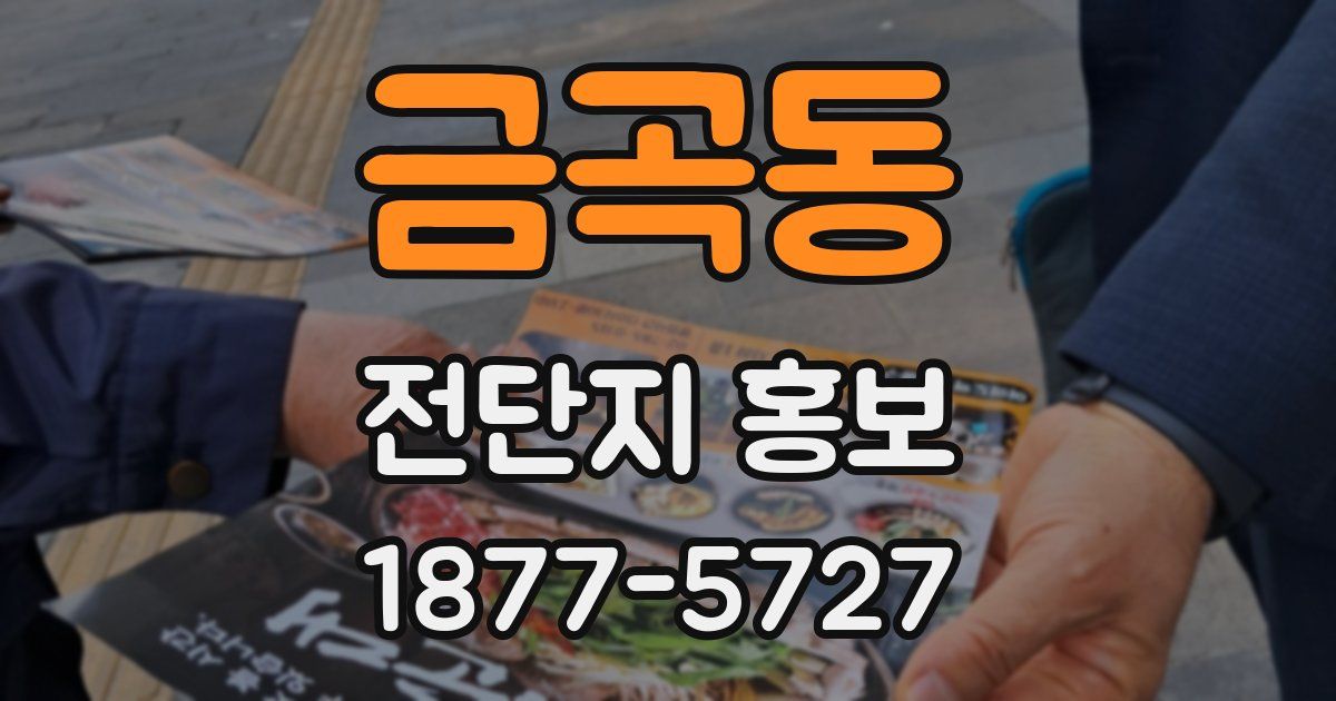 금곡동 전단지 홍보