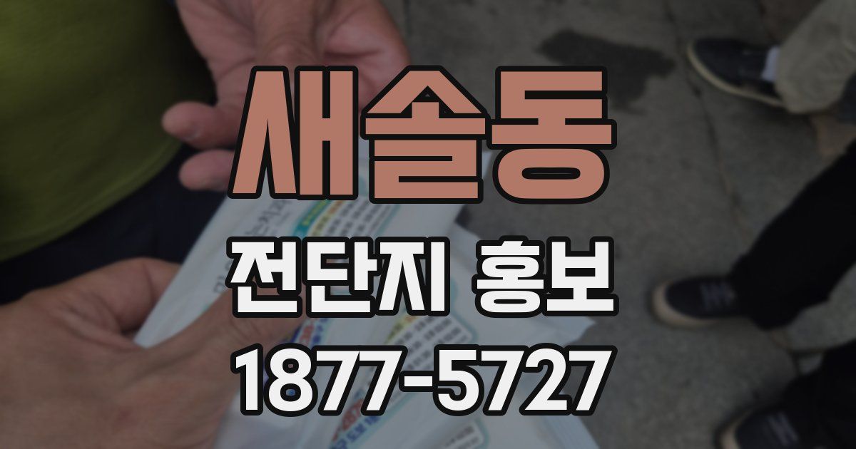 새솔동 전단지 홍보