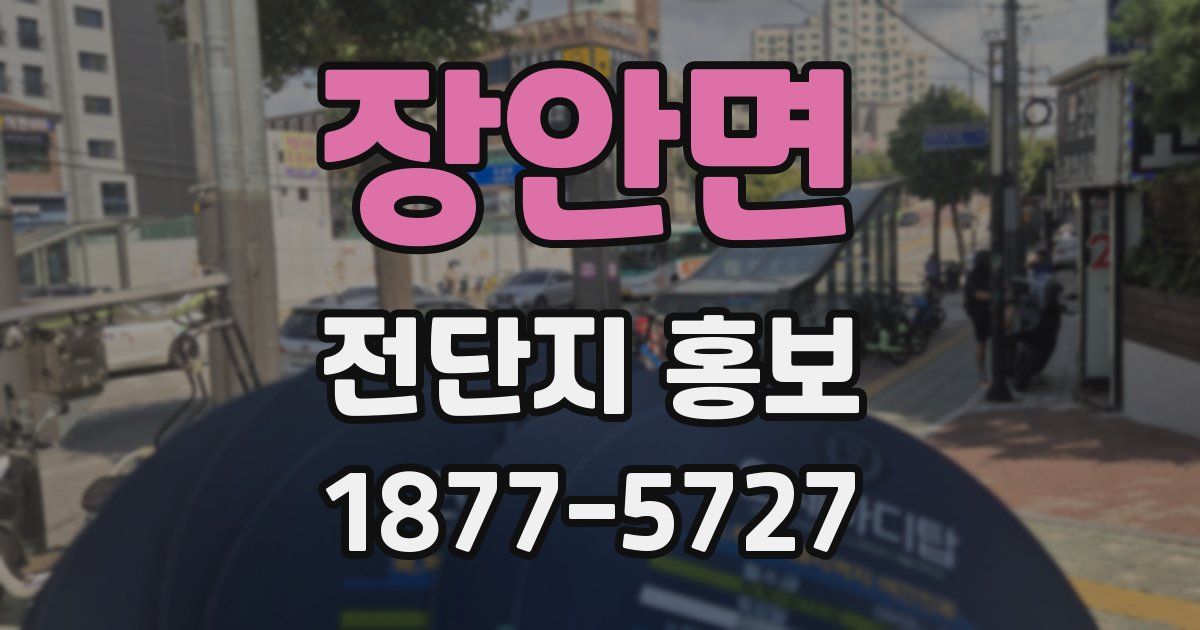 장안면 전단지 홍보