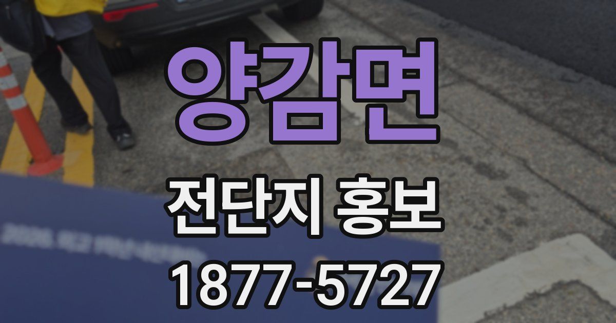 양감면 전단지 홍보