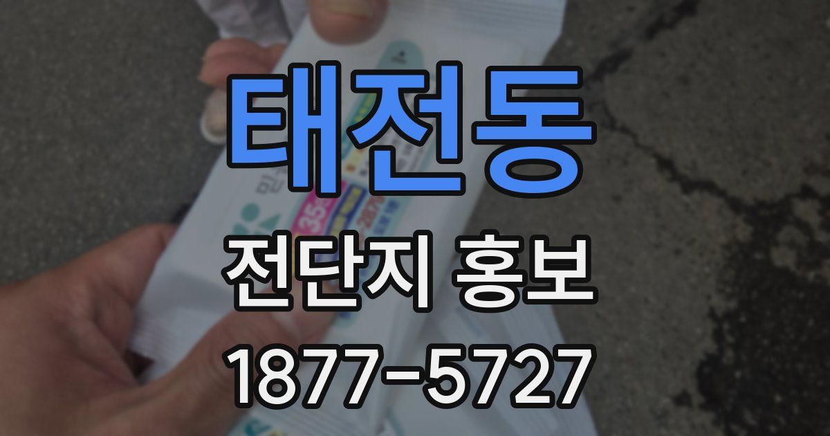 태전동 전단지 홍보